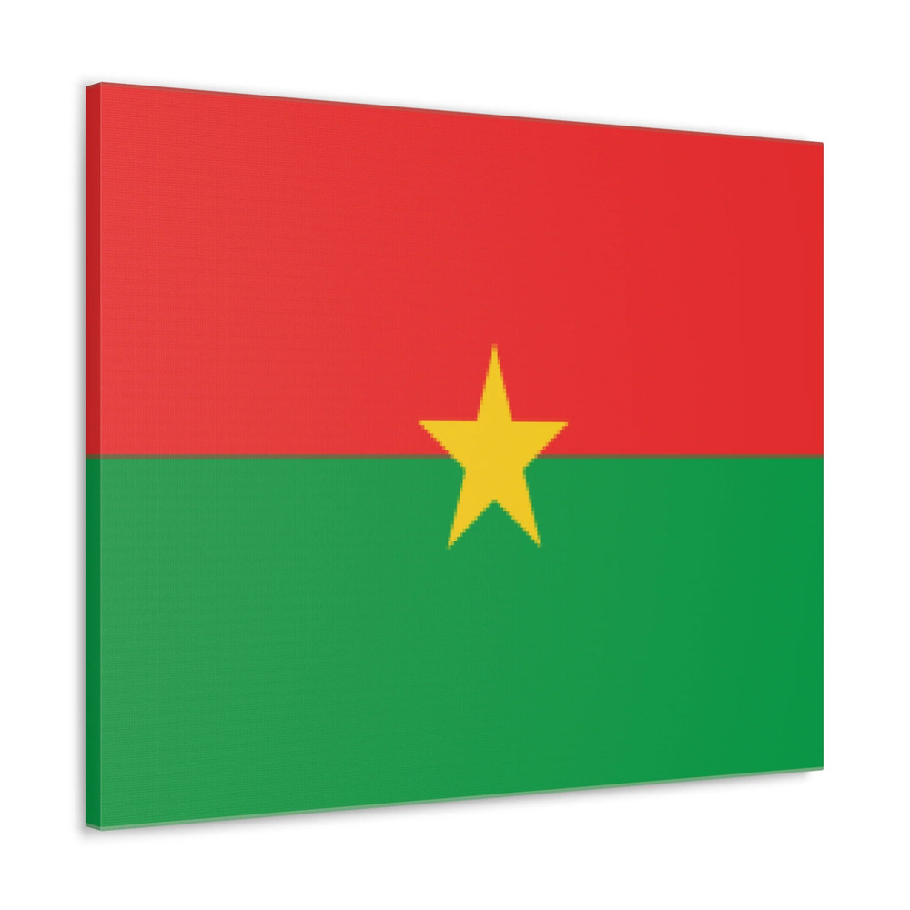 Burkina Faso Country Flag Canvas Vibrant Wall Art Unframed Home Decor